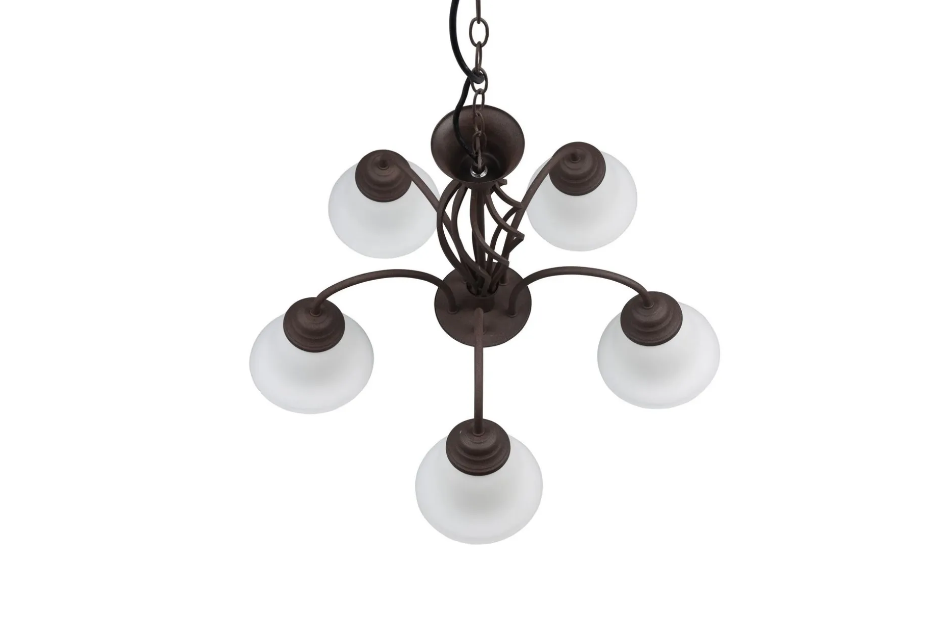 Trio Lighting Rostica lysekrone 5L E27 rustikk