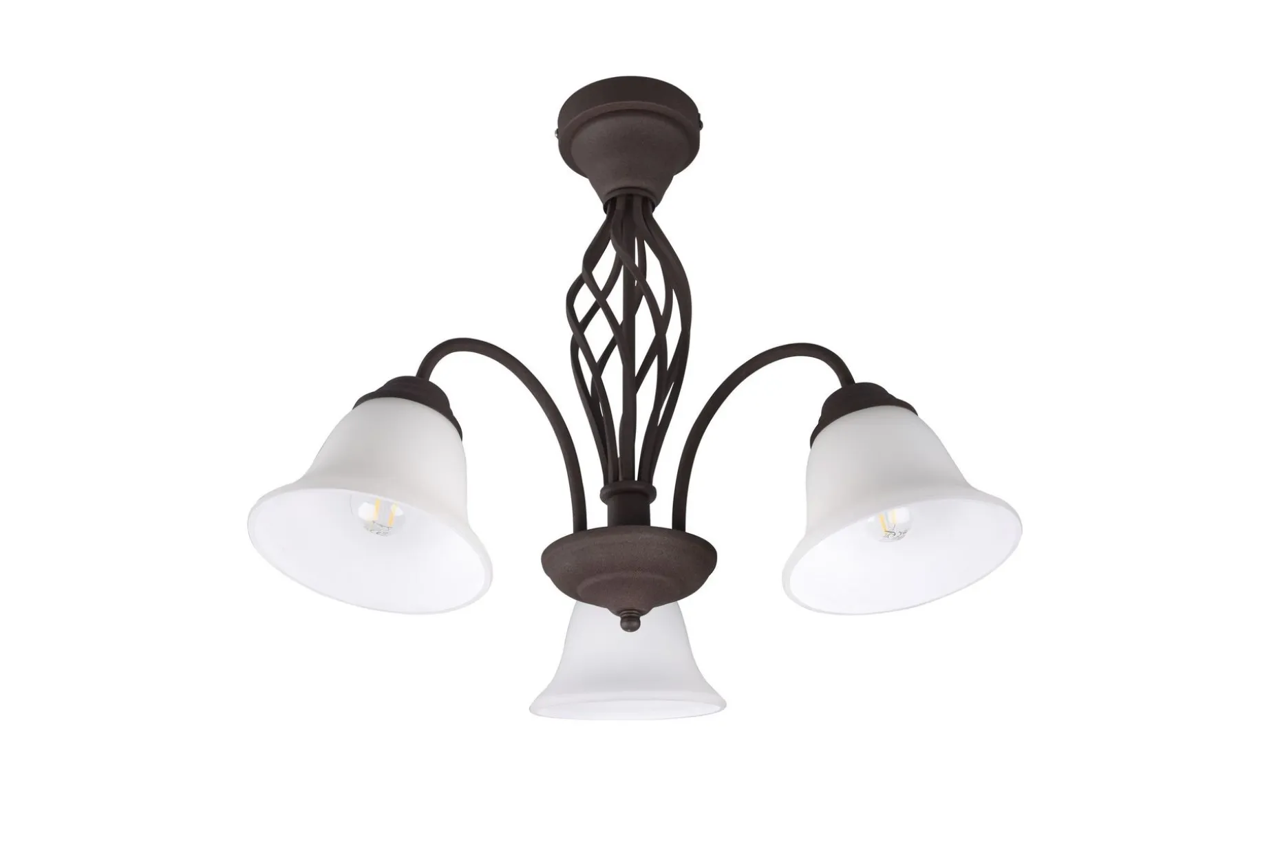Trio Lighting Rostica plafond 3L E27 rustikk