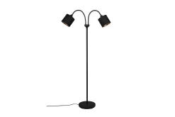Trio Lighting Tommy gulvlampe 2L E14 matt svart/gull