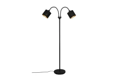 Trio Lighting Tommy gulvlampe 2L E14 matt svart/gull