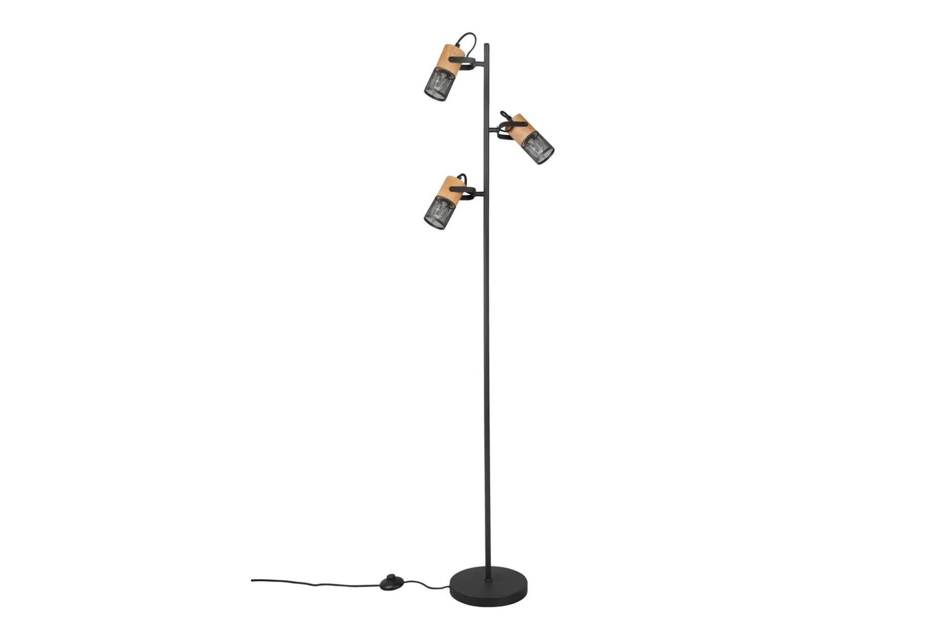 Trio Lighting Tosh gulvlampe E27 matt sort