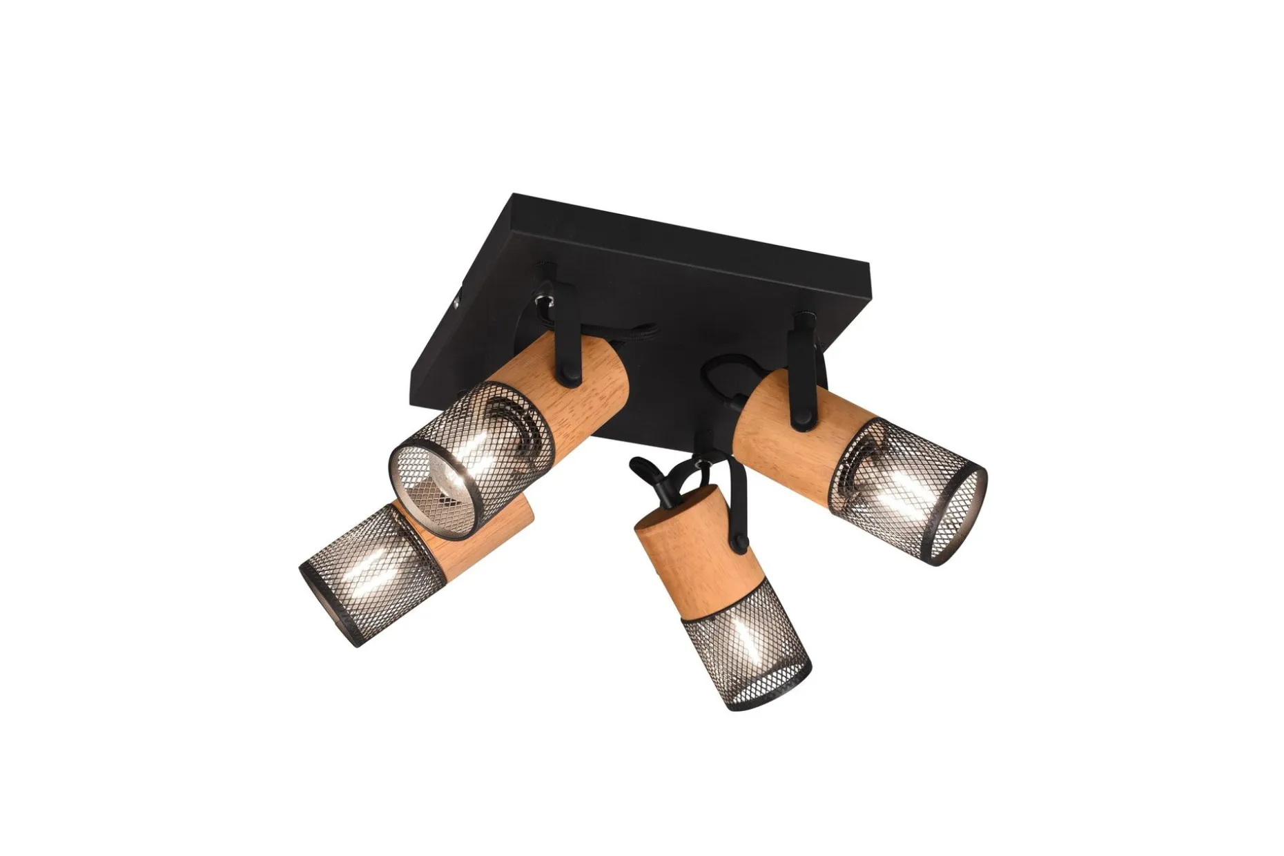Trio Lighting Tosh spot 4L E27 matt sort