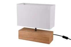 Trio Lighting Woody bordlampe 12X30cm E27 tre/hvit