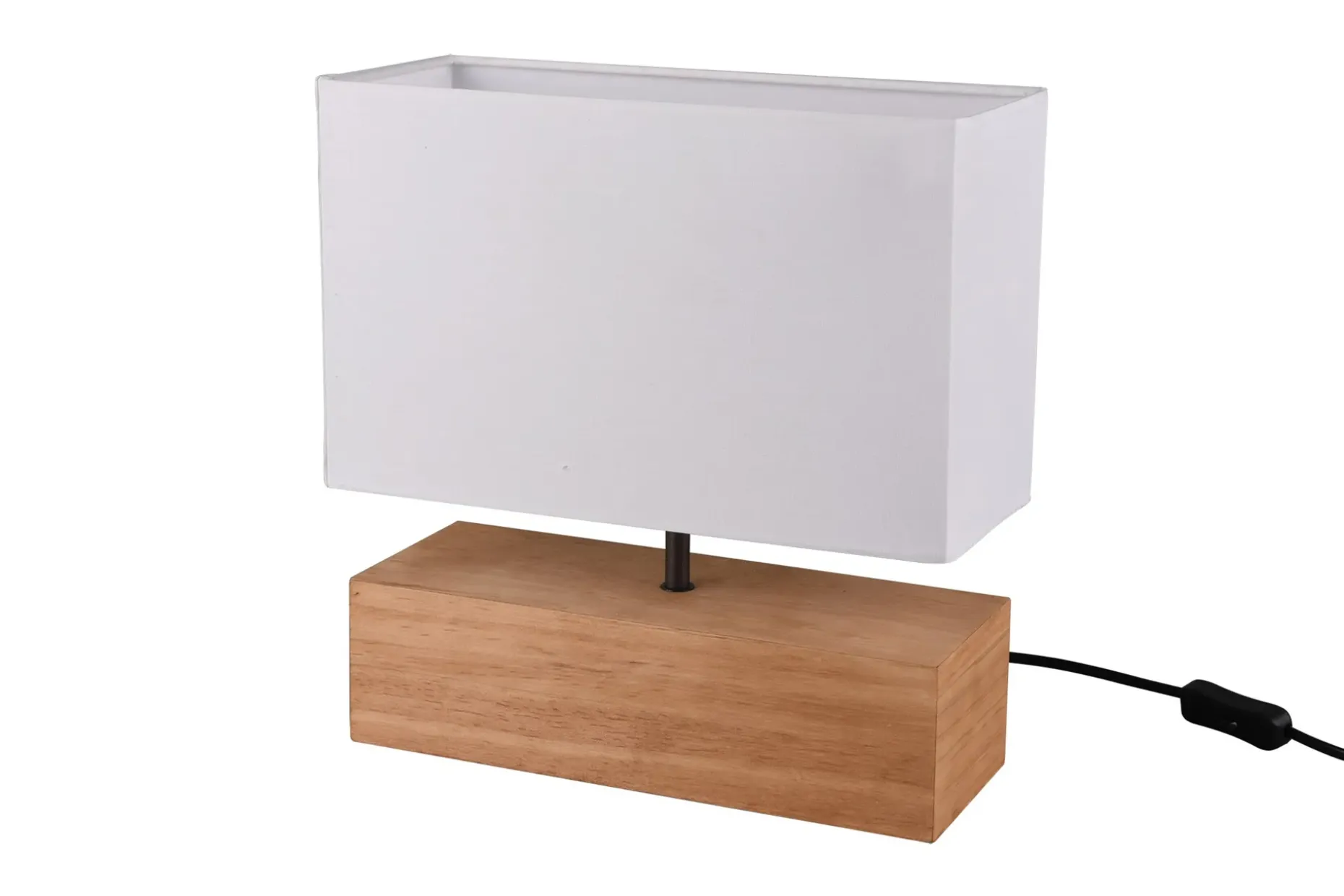Trio Lighting Woody bordlampe 12X30cm E27 tre/hvit