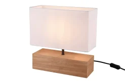 Trio Lighting Woody bordlampe 12X30cm E27 tre/hvit