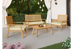 Tritante 4-seters Sofagruppe Utendørs – Loungegruppe balkong terrasse uteplass