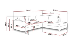 Truro Hjørnesofa Divan Venstre