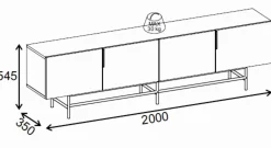 Truvia TV-benk 200x55x35 cm