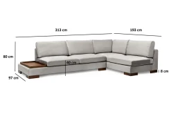 Tulima Sofa med Sjeselong Høyre