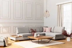 Tulima Sofa med Sjeselong m Krakk Høyre