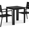 Tunis utendørs caféssett 70x70 cm med 2 Tunis stablebare stoler