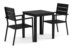 Tunis utendørs caféssett 70x70 cm med 2 Tunis stablebare stoler