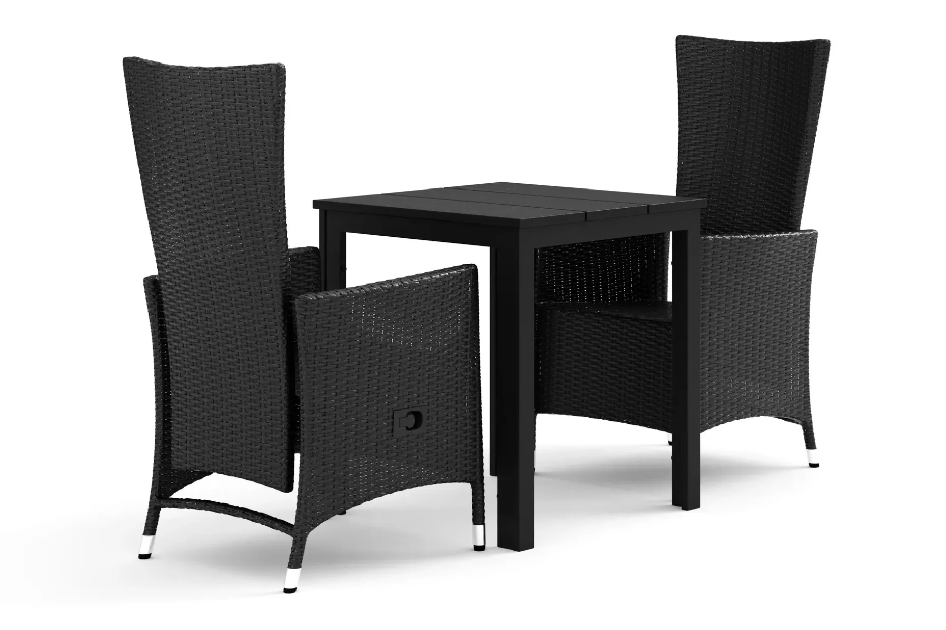 Tunis utendørs kafésett 70x70 cm med 2 Jenny spisestoler
