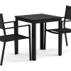 Tunis utendørs kafésett 70x70 cm med 2 Tunis stable stoler