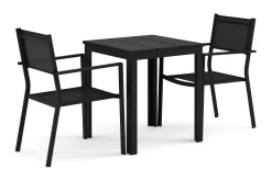 Tunis utendørs kafésett 70x70 cm med 2 Tunis stable stoler
