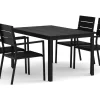 Tunis utendørs spisegruppe 140x90 cm med 4 Tunis stablebare stoler