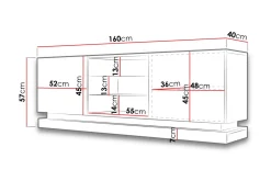 Tv-benk 160 cm