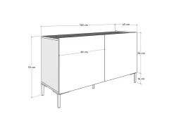 TV-bord Galnor Almasi / Hvit