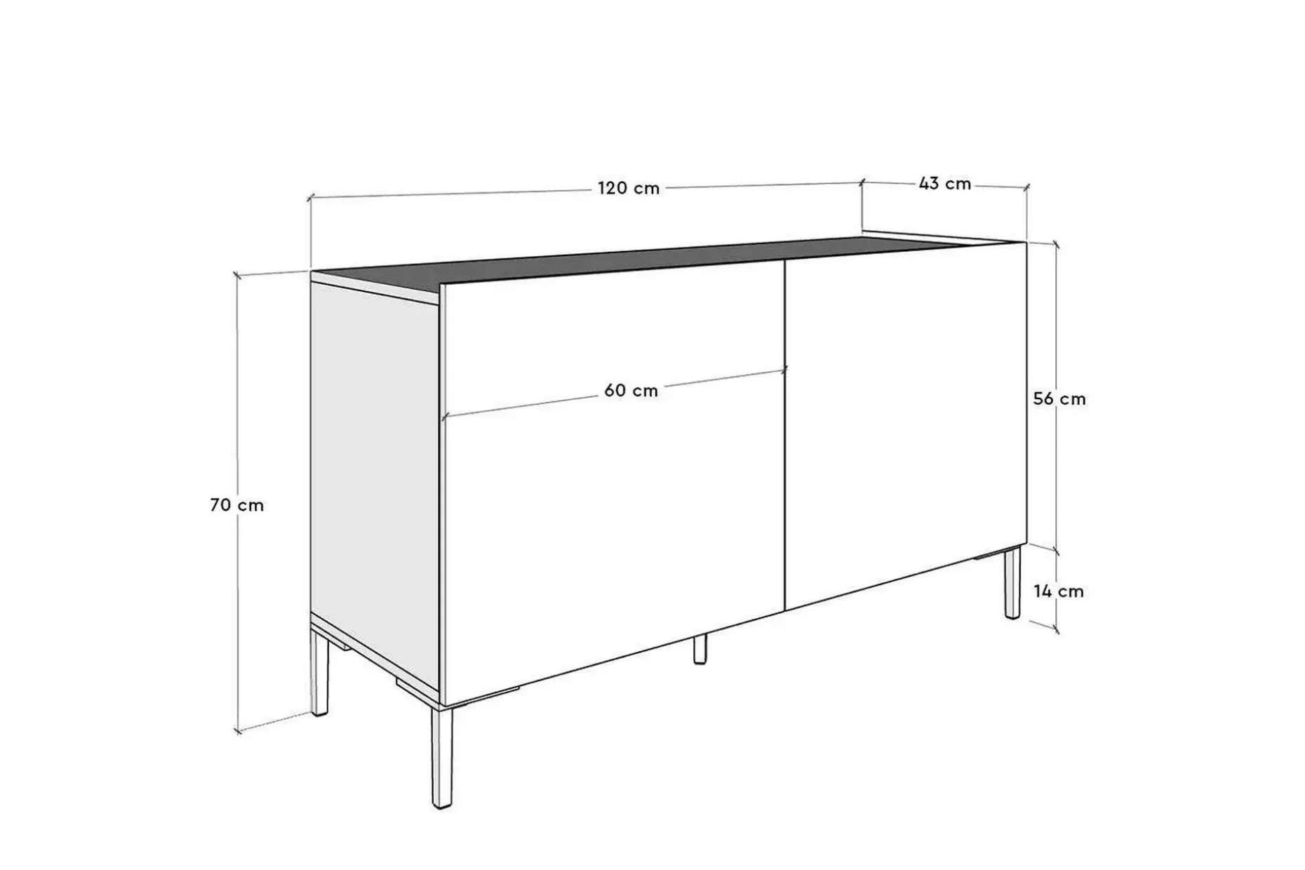 TV-bord Galnor Almasi / Hvit