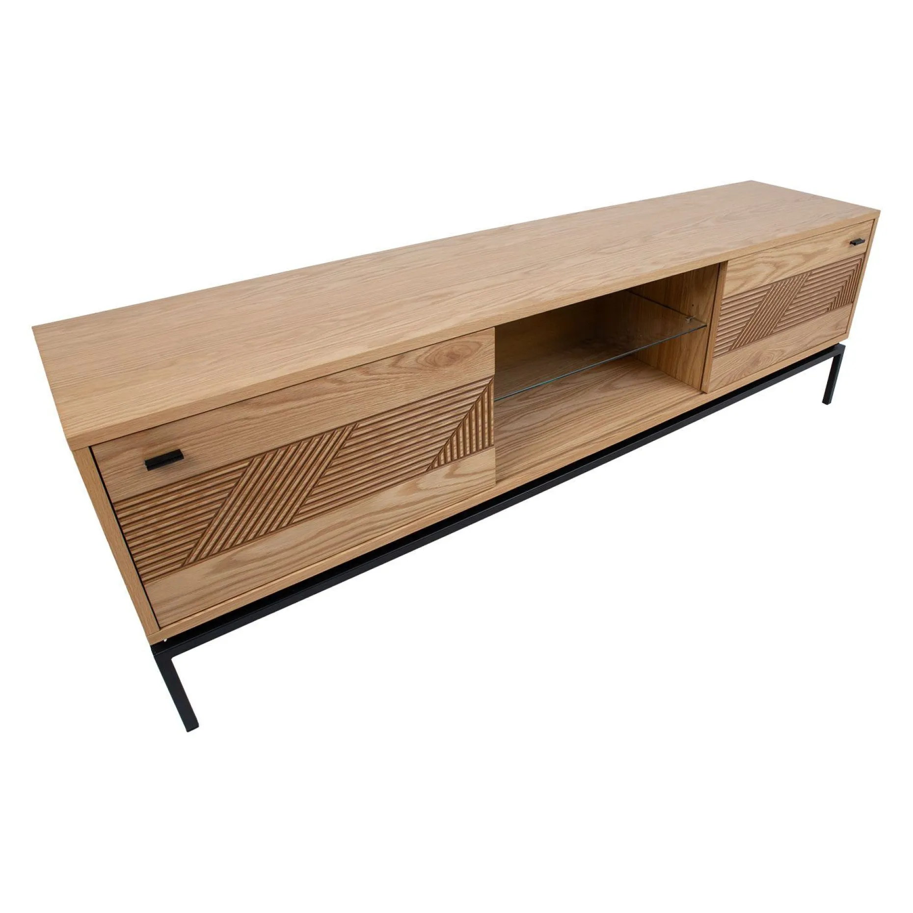 TV-bord HOME4YOU Cindy 180x40x55 cm MDF eik