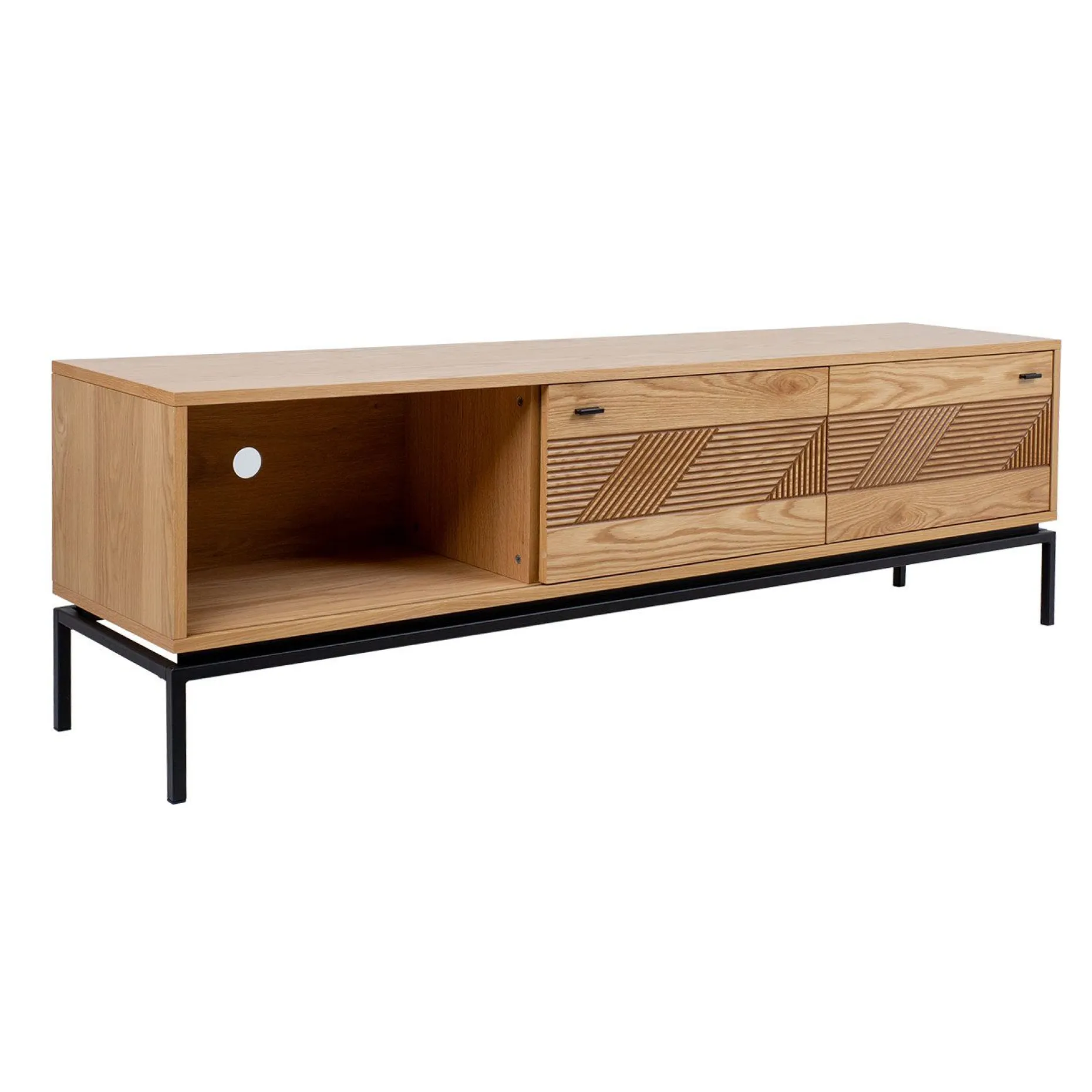 TV-bord HOME4YOU Cindy 180x40x55 cm MDF eik