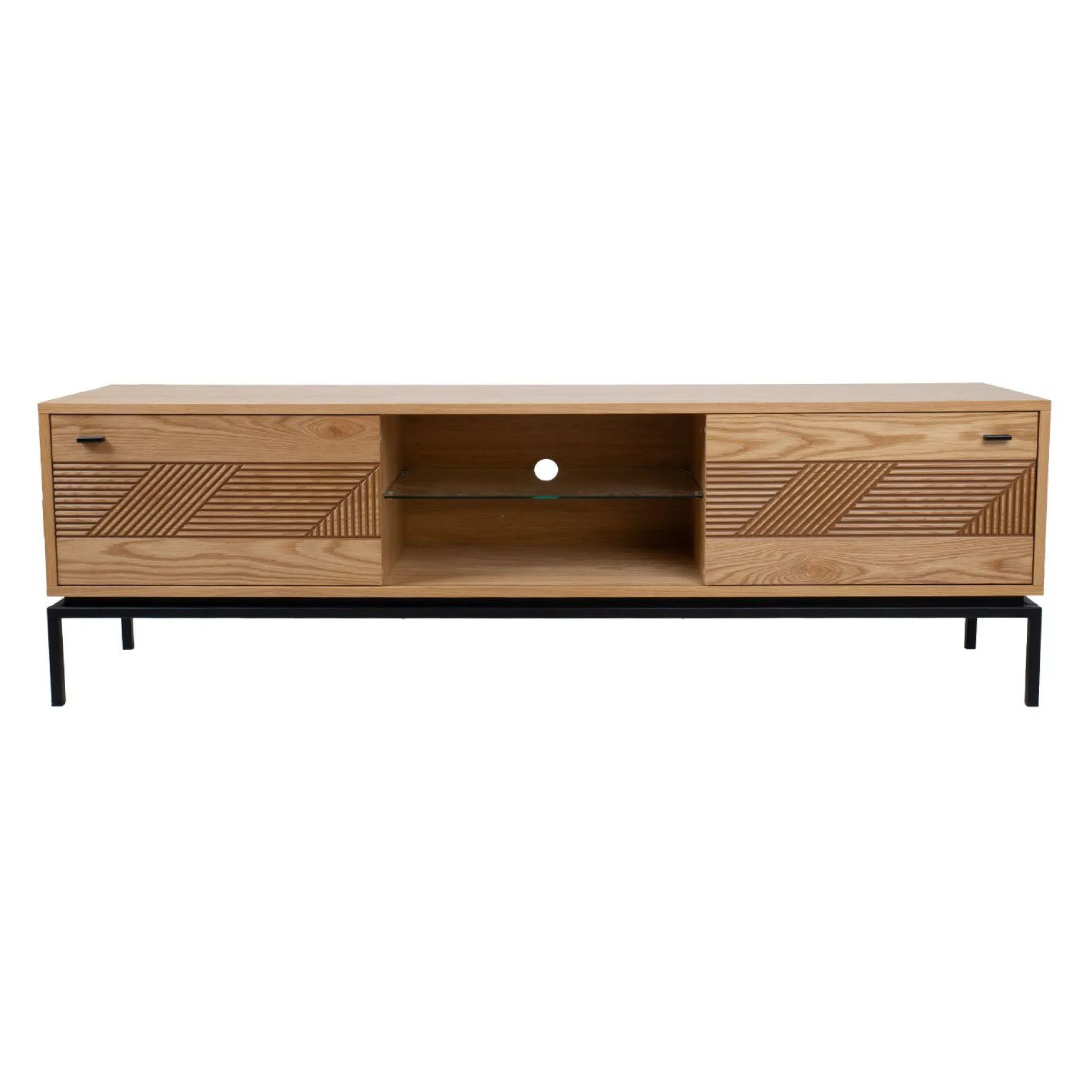 TV-bord HOME4YOU Cindy 180x40x55 cm MDF eik