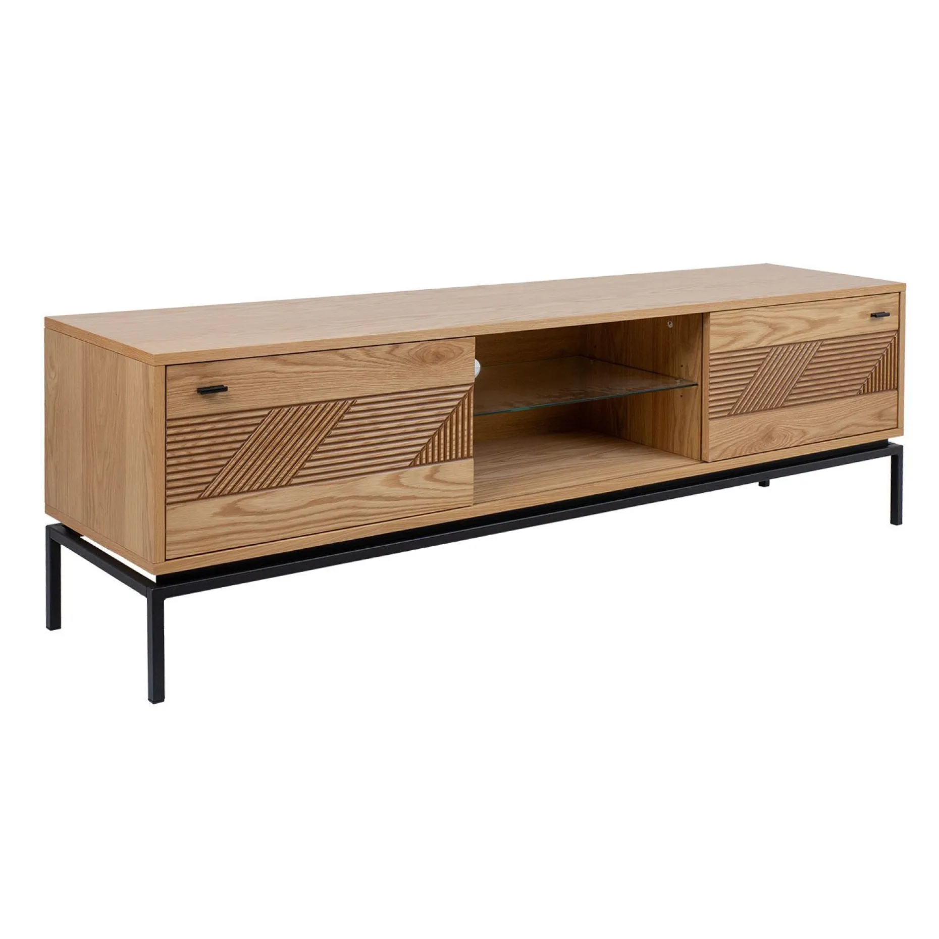 TV-bord HOME4YOU Cindy 180x40x55 cm MDF eik