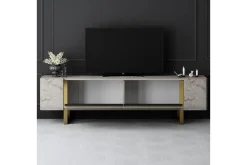 TV-bord Sozi Travertin / Gull