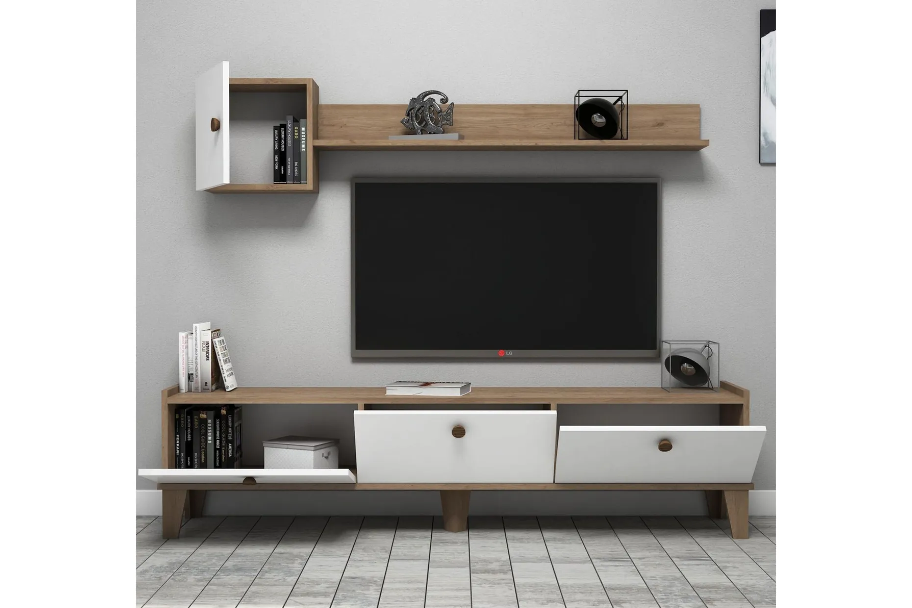 TV Unit Eik|Hvit