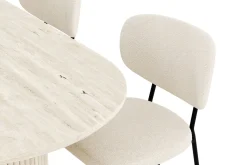 Uppveda Spisegruppe 180 cm Oval med 4 Gemmiano Spisestoler