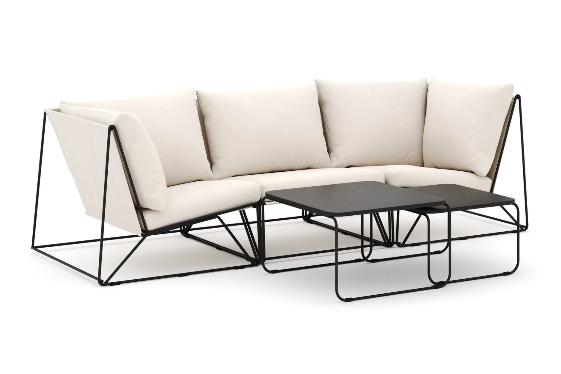 Usteryd utendørs rett 3-seters sofa