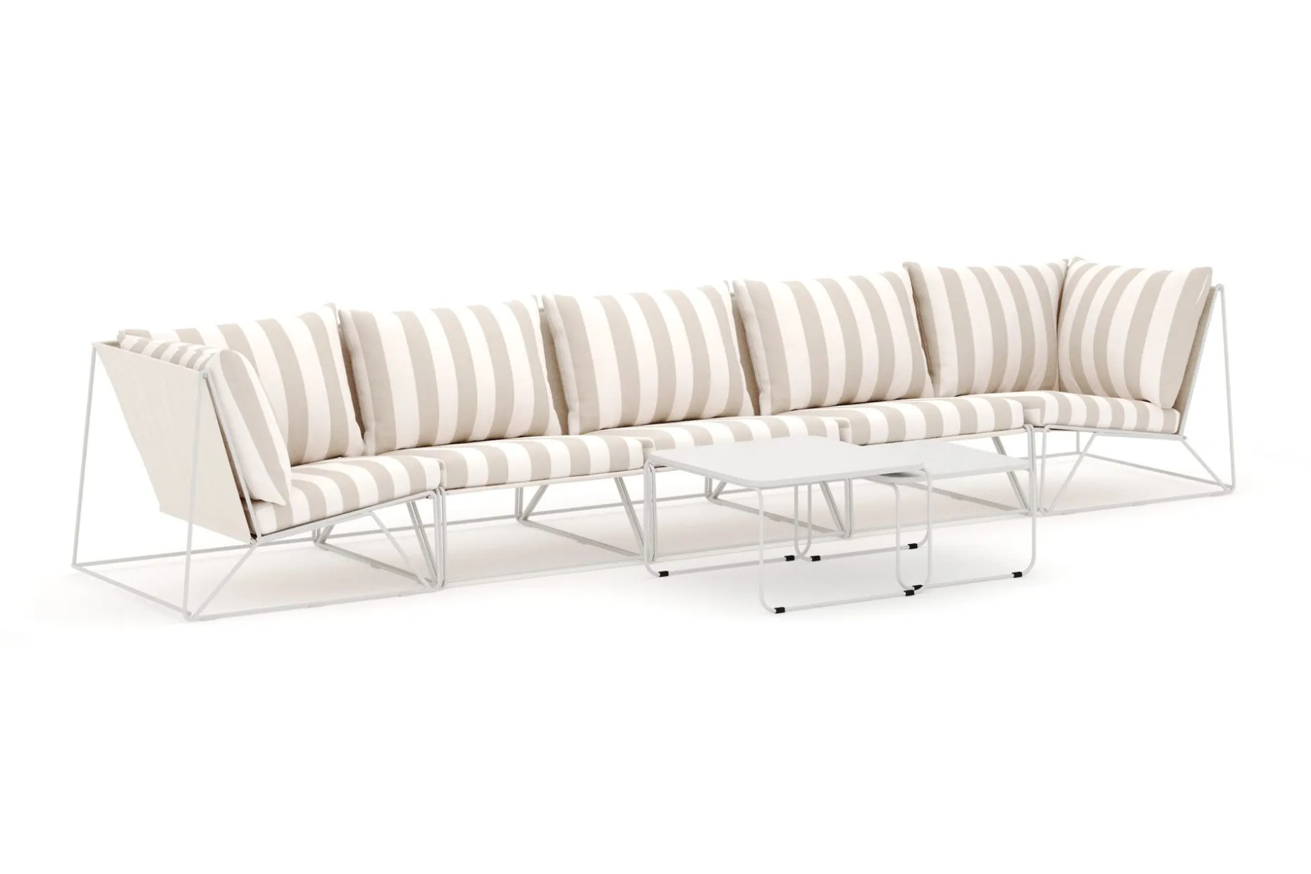 Usteryd utendørs rett 5-seters sofa
