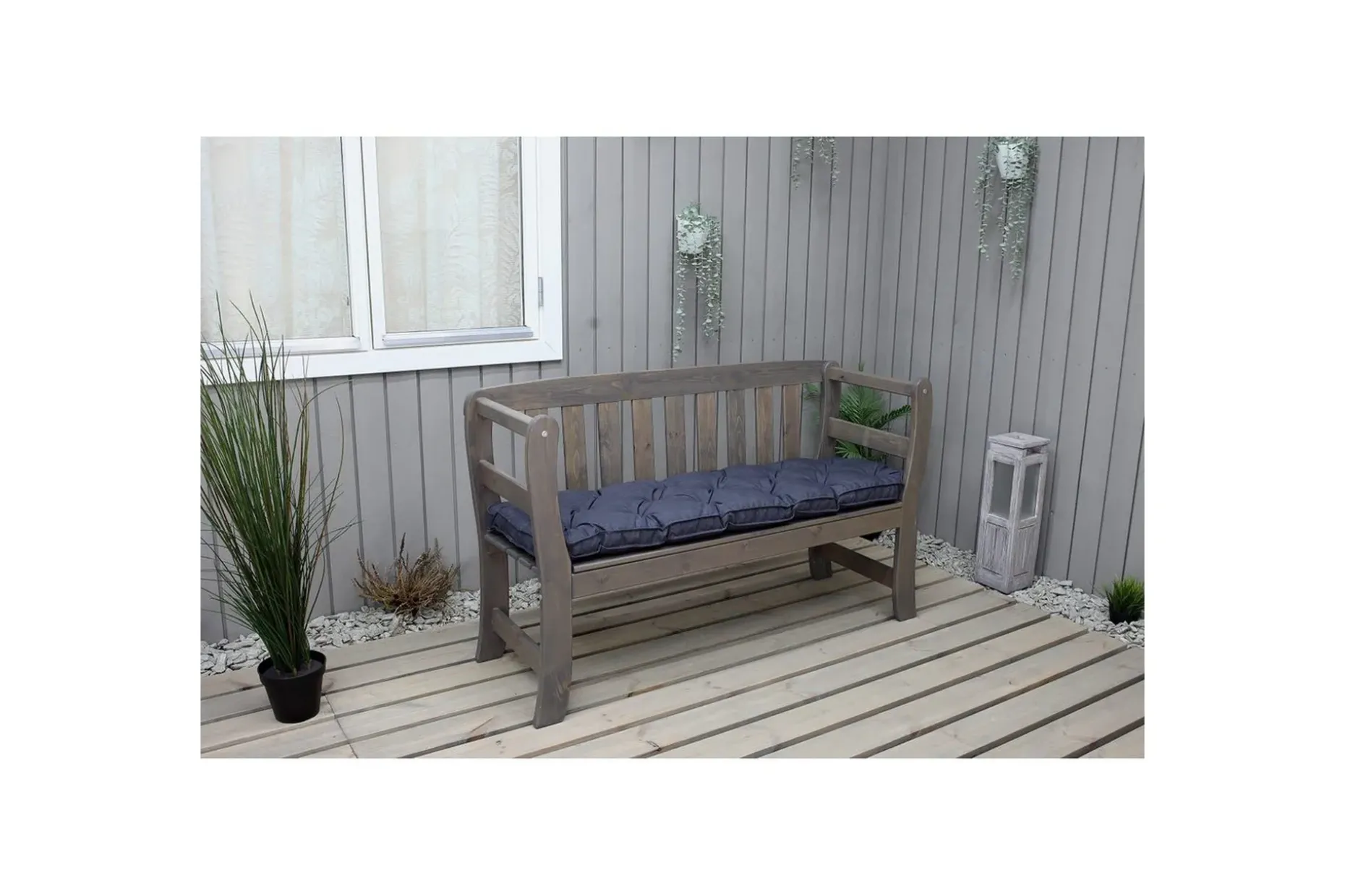 Utendørs sofapute Rosenborg 130 cm, svart