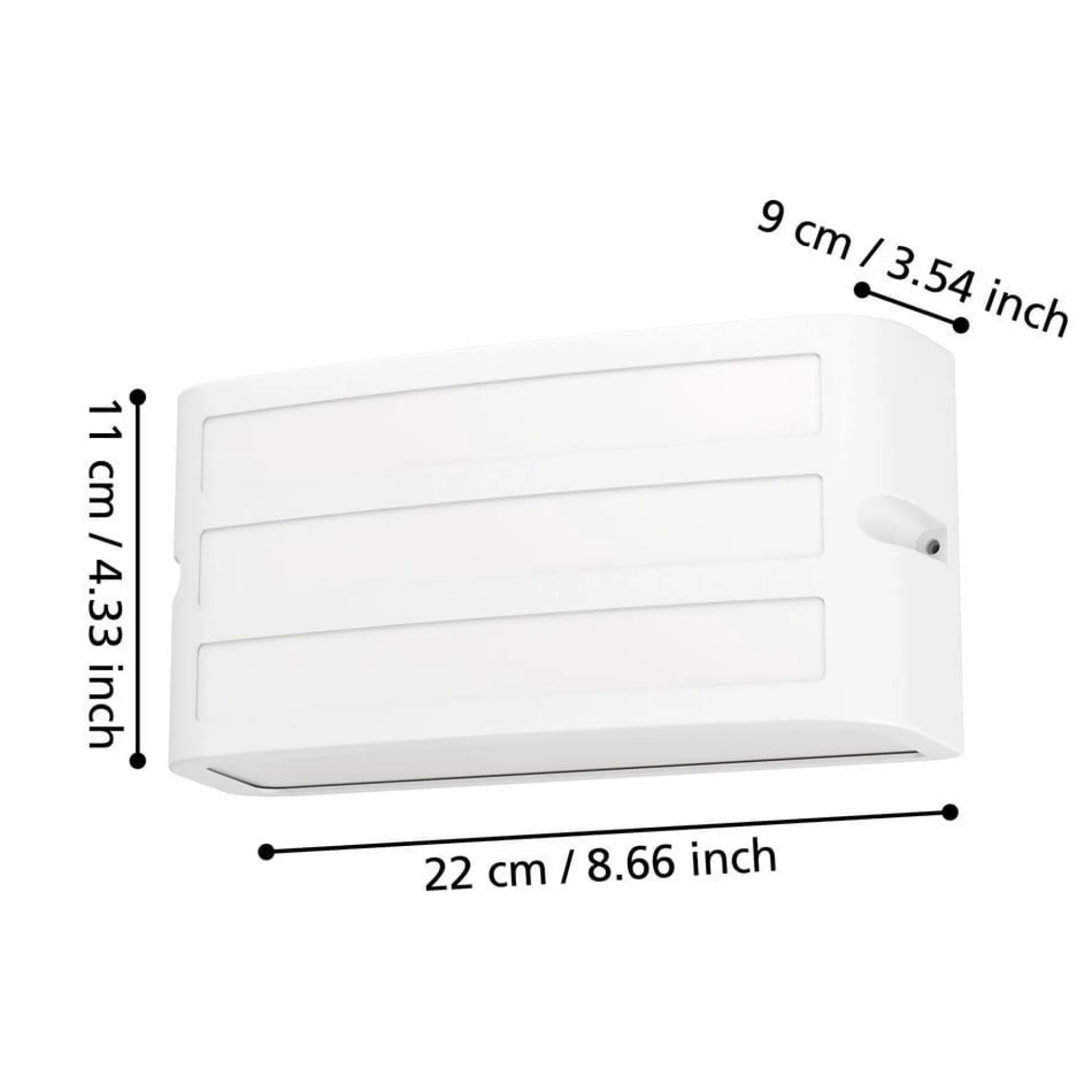 Utvendig vegglampe Camarda Hvit