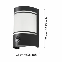 Utvendig vegglampe Cerno med sensor