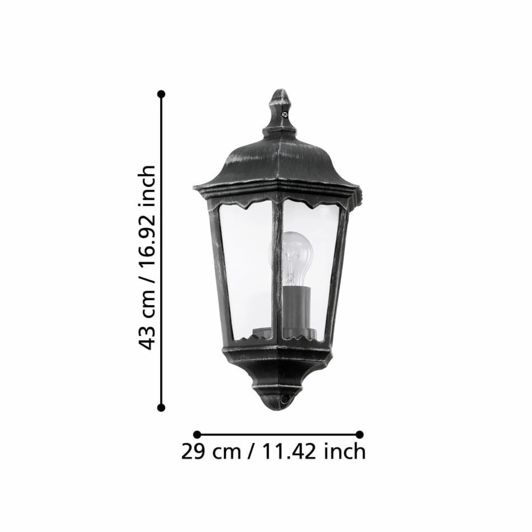 Utvendig vegglampe Navedo Overflatemontert