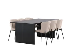 Vail Matgruppe 200 cm Rektangulær med 6 Modesto stoler
