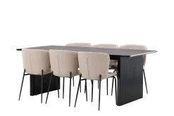 Vail Matgruppe 200 cm Rektangulær med 6 Modesto stoler