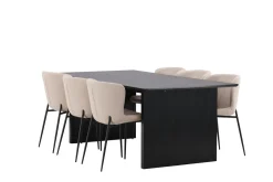 Vail Matgruppe 200 cm Rektangulær med 6 Modesto stoler