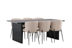 Vail Matgruppe 200 cm Rektangulær med 6 Modesto stoler