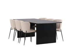 Vail Matgruppe 200 cm Rektangulær med 6 Modesto stoler