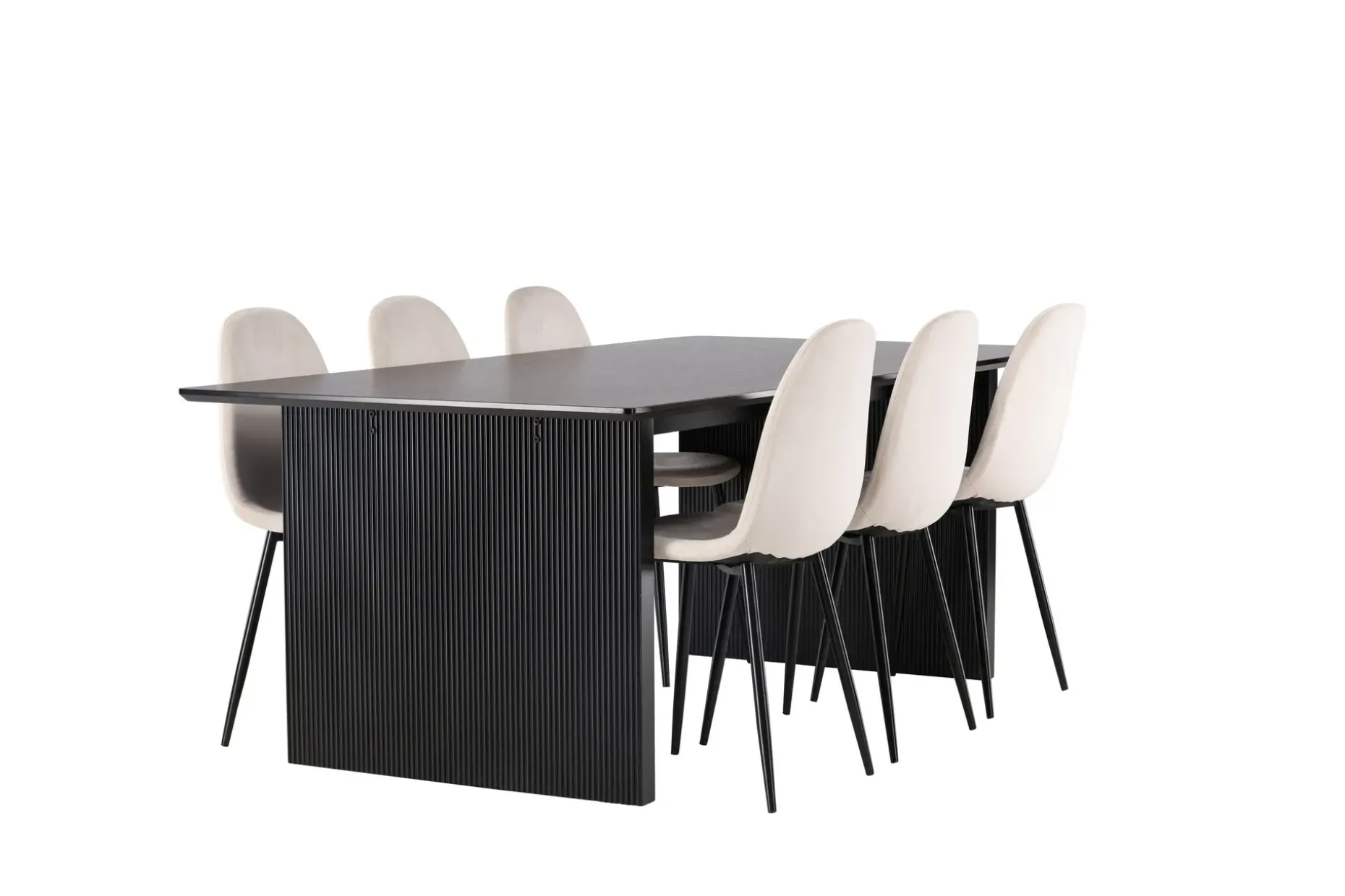 Vail Matgruppe 200 cm Rektangulær med 6 Polar stoler