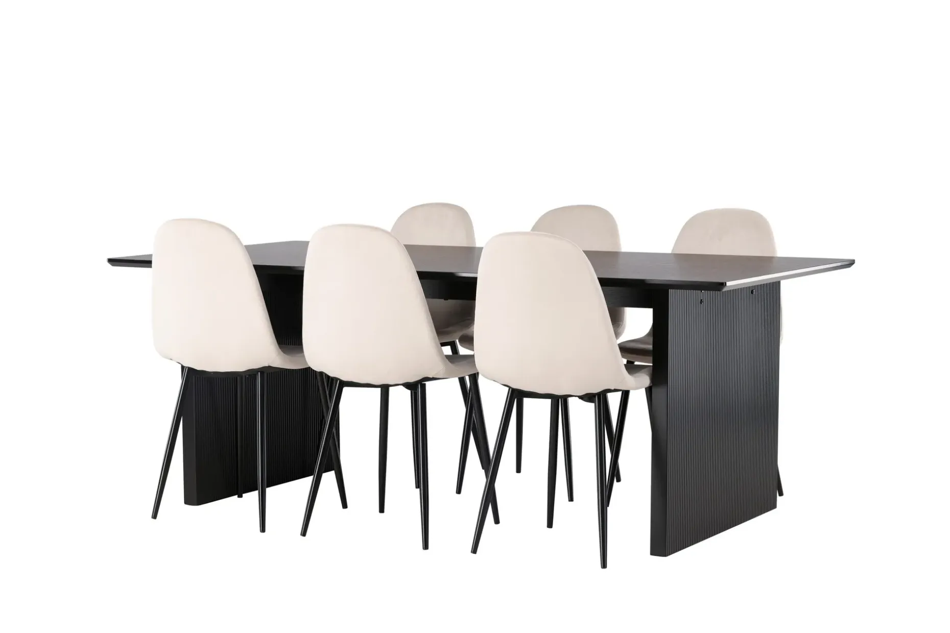 Vail Matgruppe 200 cm Rektangulær med 6 Polar stoler