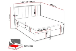 Valasco Kontinentalseng 160x200 cm