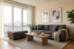 Valencia sofagruppe ekstra dyp 3-seters sofa + fotskammel