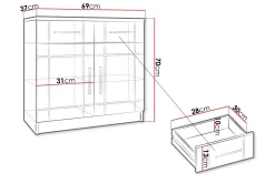 Valga Kommode 37x69 cm