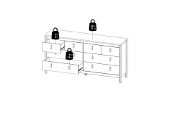 Vallvidera Nattbord 159 cm