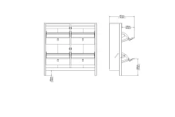 Vallvidera Skoskap 25x102 cm