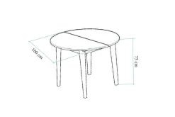 Valsot Rundt Lite Spisebord 100 cm