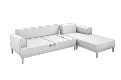 Valsot 4-seters Sofa med Divan